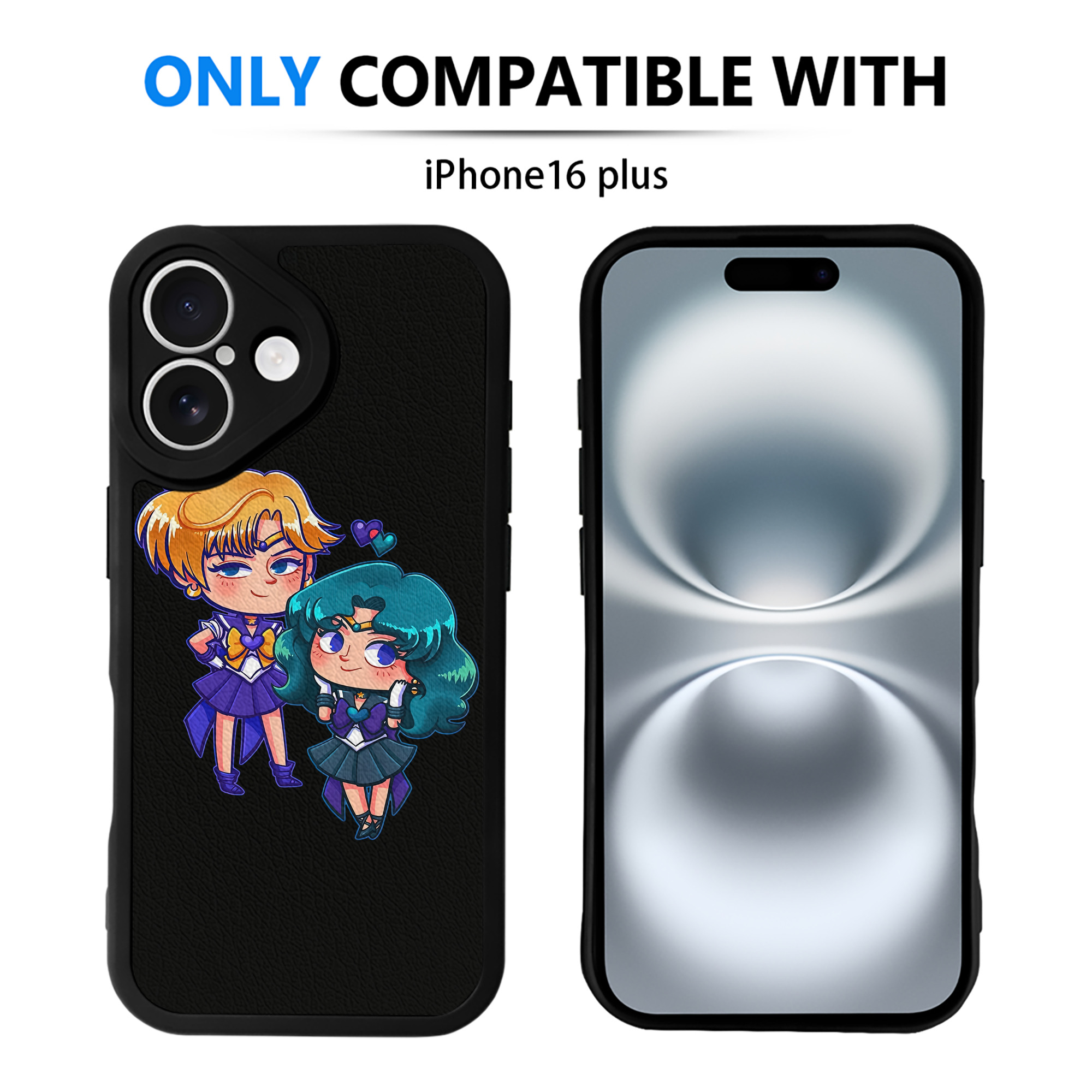 （画像用） 美少女戦士セーラームーン 天王はるか Sailor Moon Tenoh Haruka 【iPhone 16シリーズ対応】シリコンスマホケース（レザー調） 材質：シリコン